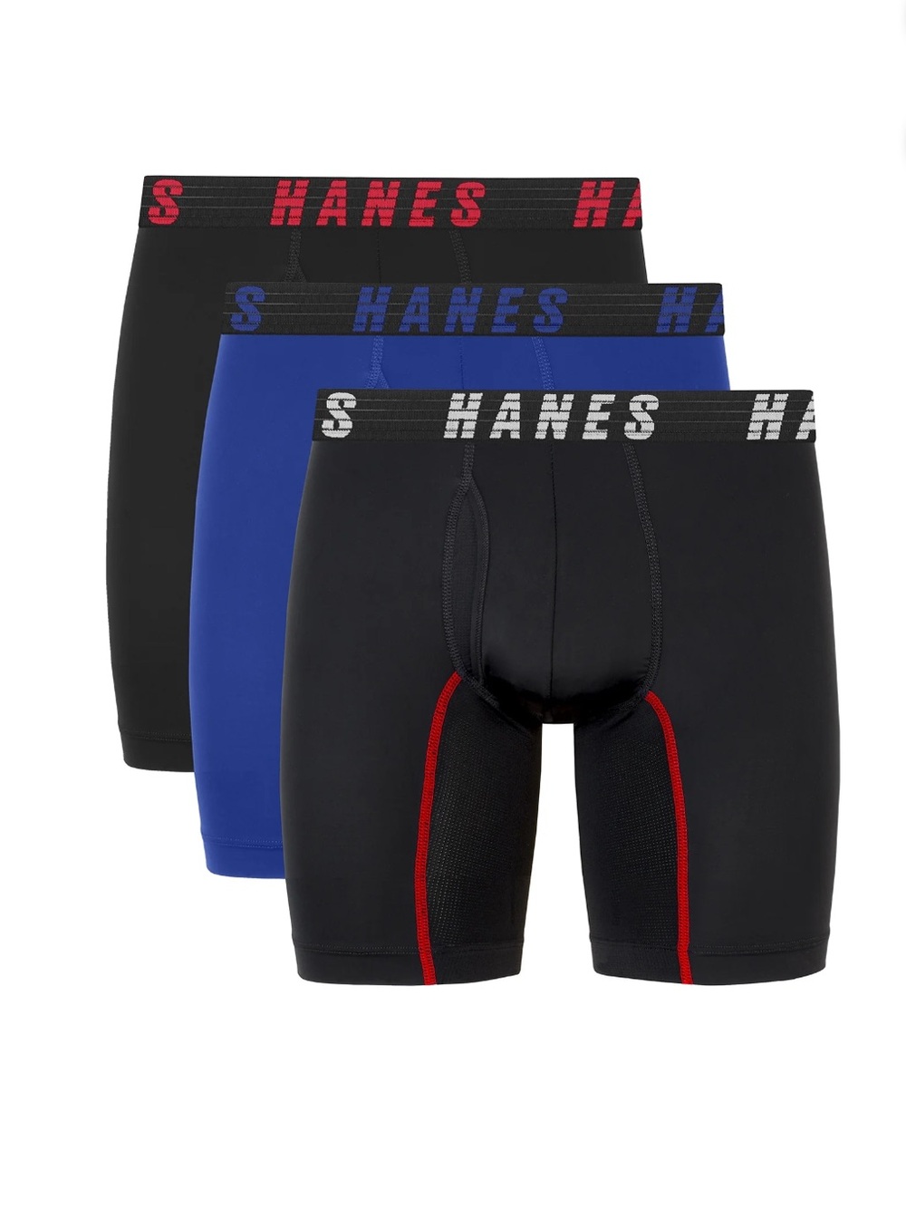 Hanes Moves Men’s Anti-Chafe Boxer Brief, X-Temp 3 -Pack